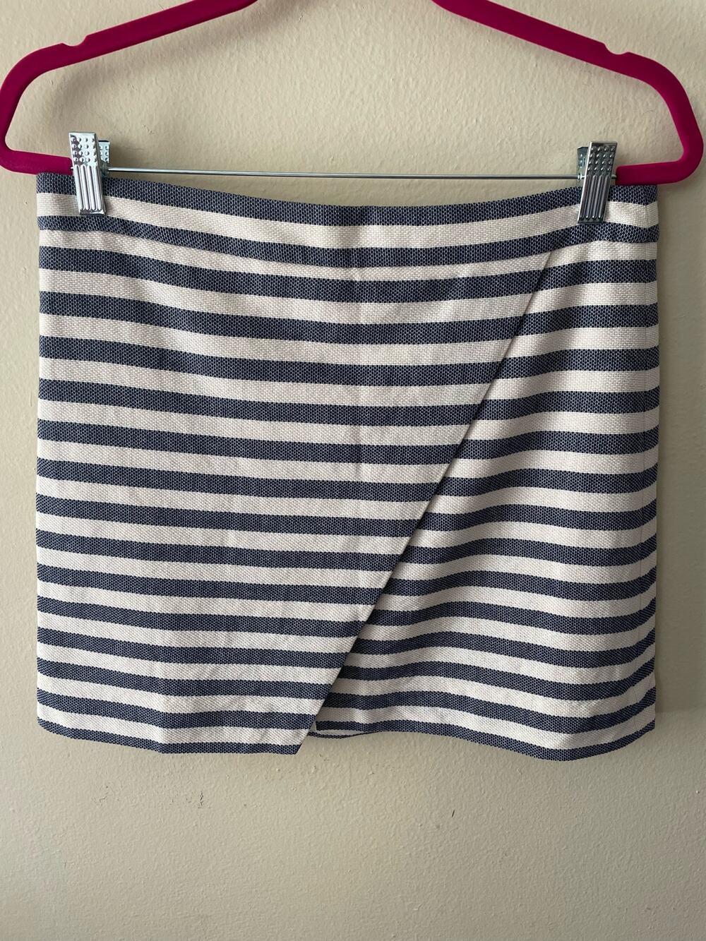 J. Crew Blue & White Striped Mini Skirt Size 6
